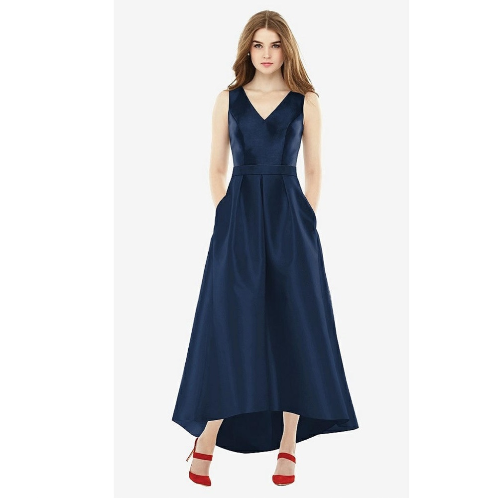 Alfred Sung: Satin High/Low Gown (NWOT)